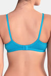 Floret Double Layered Wirefree Natural Lift T-Shirt Bra - Cyan — thumbnail 3